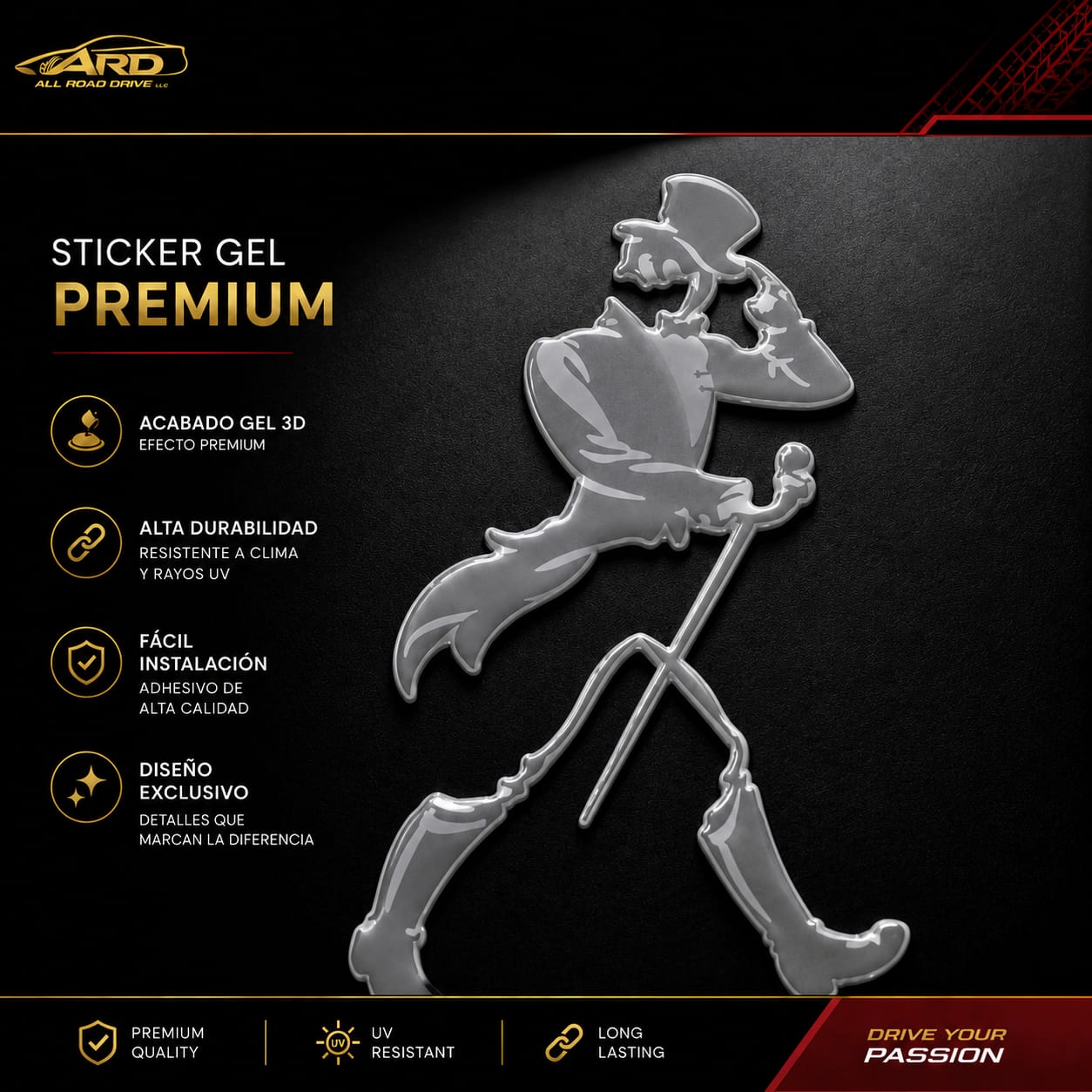Johnnie Walker Gel Sticker