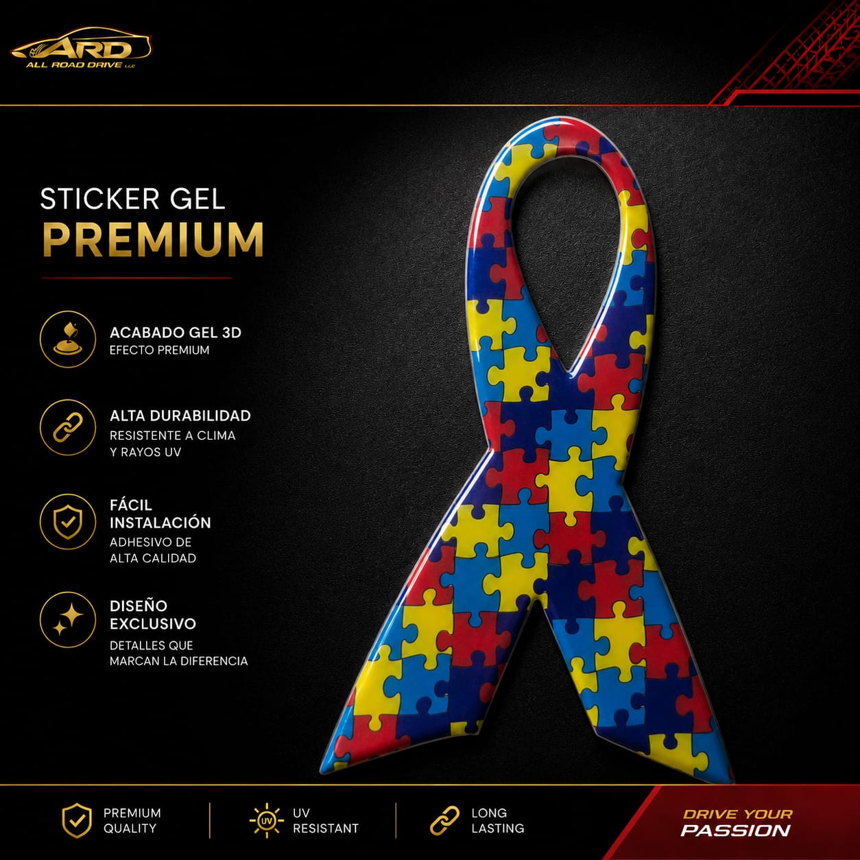 Ribbon Gel Sticker