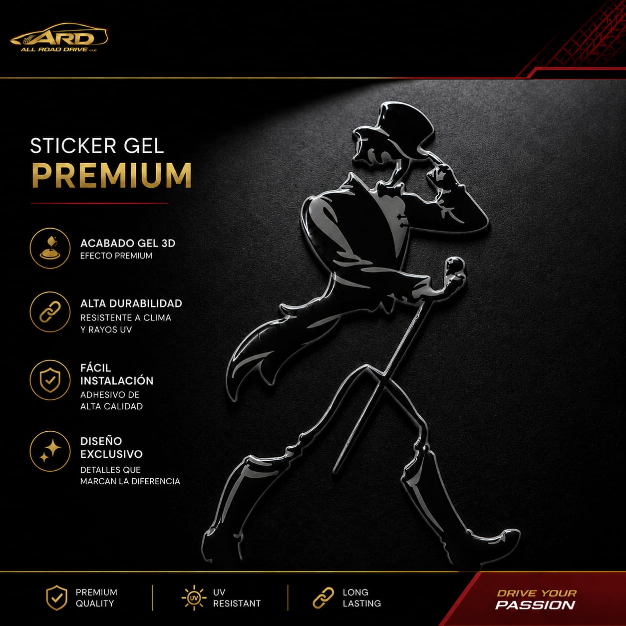 Johnnie Walker Gel Sticker