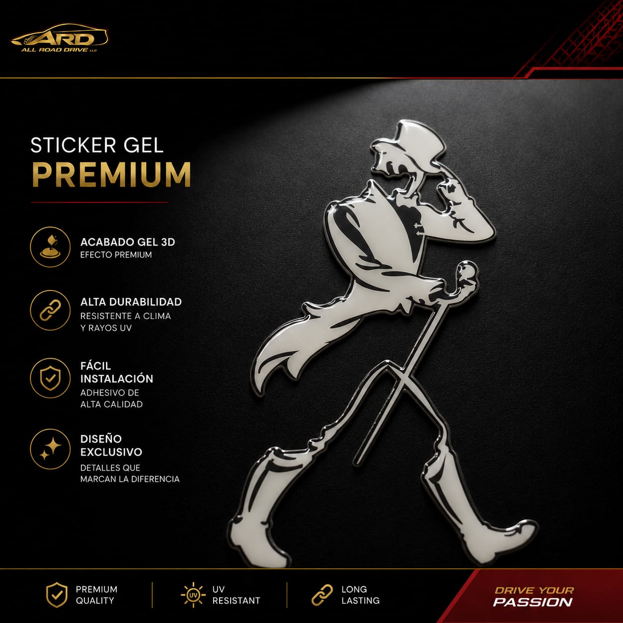 Johnnie Walker Gel Sticker
