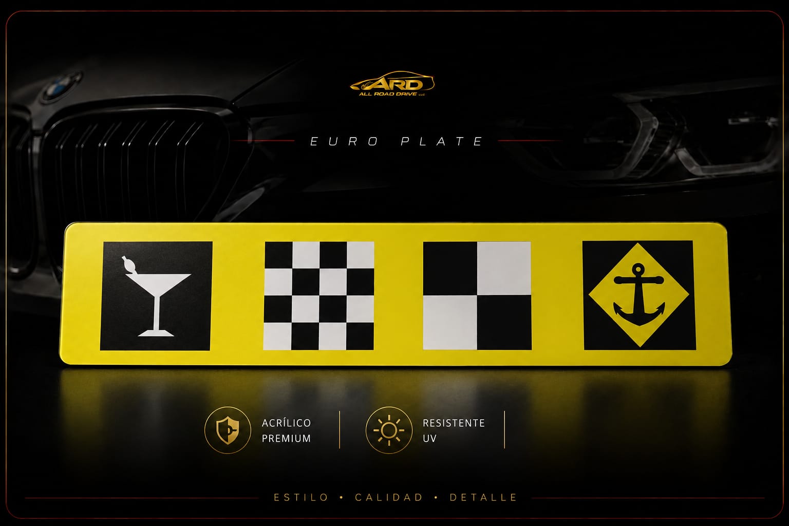 Acrylic Euro Plate Premium