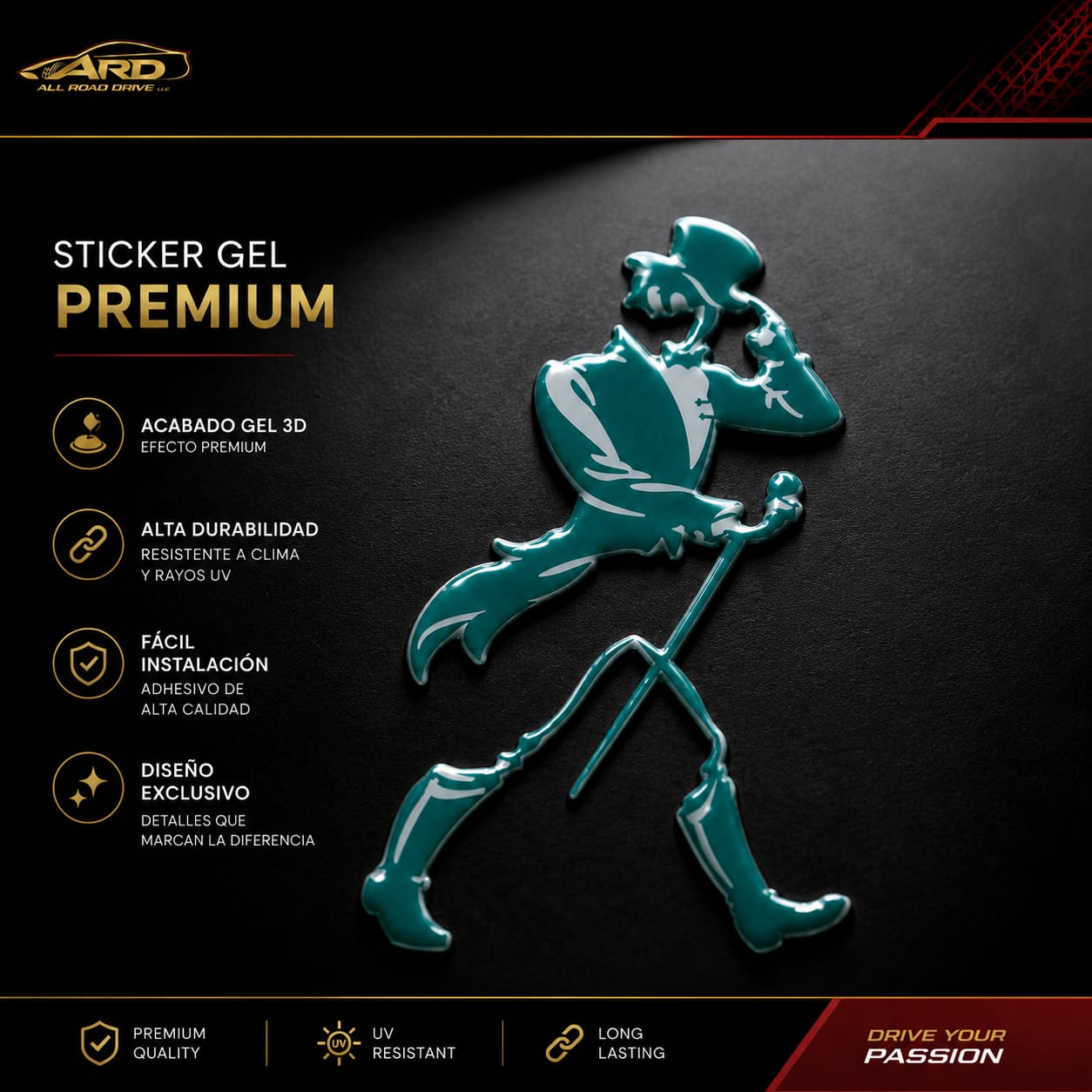 Johnnie Walker Gel Sticker